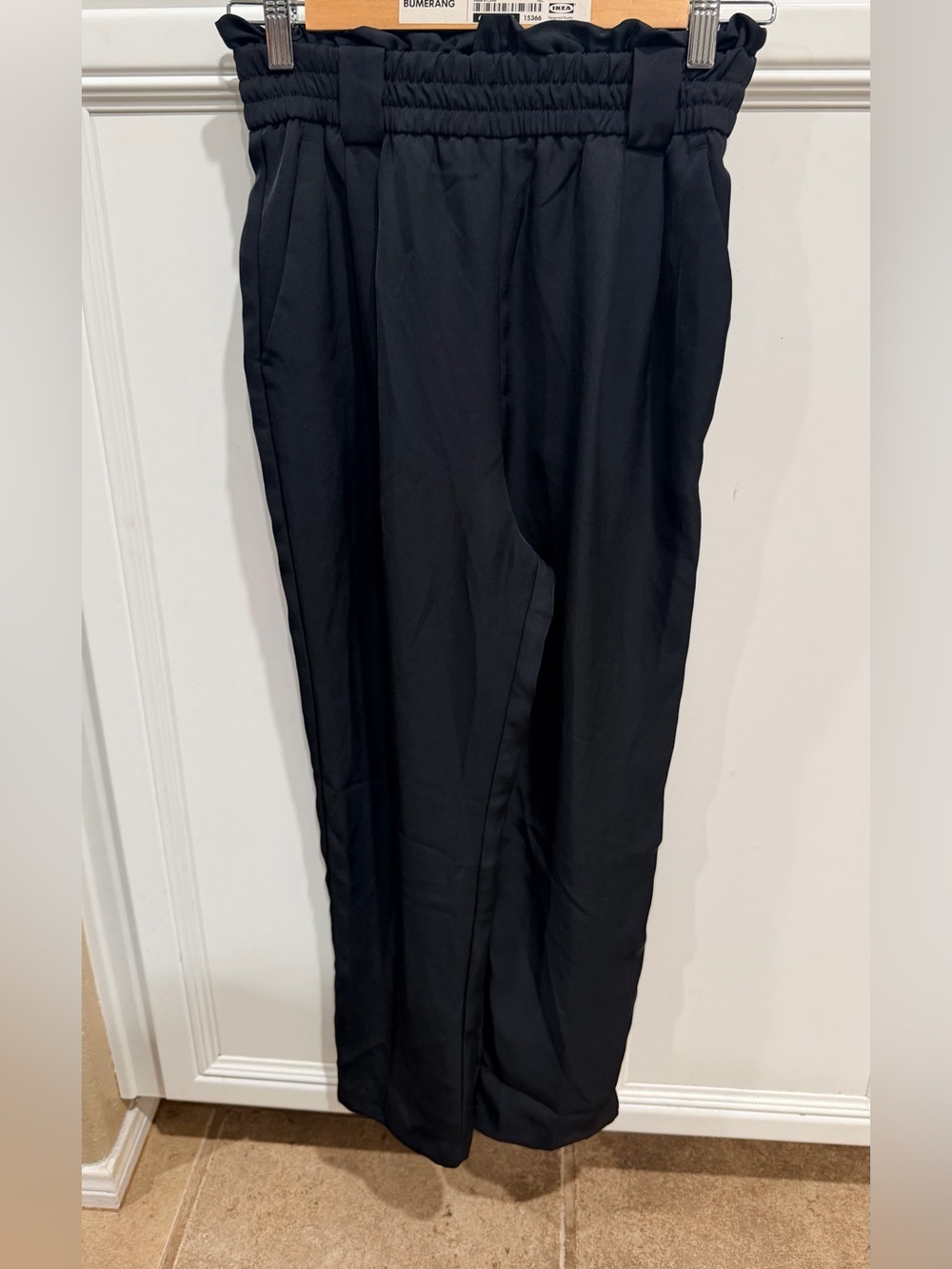 Zara Black Paperbag Waist Trousers